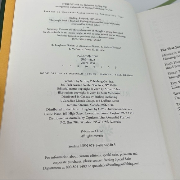 The jungle book hardbound book with built in satin bookmark 2007 - Picture 3 of 6